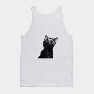 Black Cat Cute Look Tank Top
